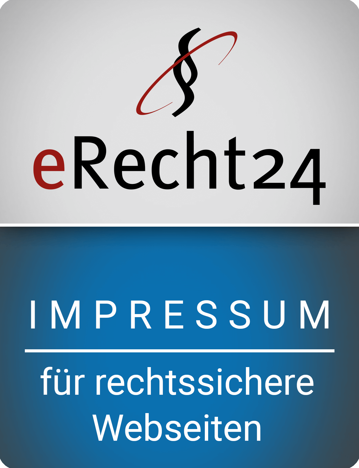 erecht24 siegel impressum blau gross